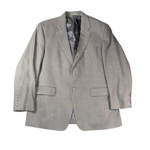 Lauren Ralph Lauren Blazer Mens 44R Gray 100% Wool Two Button Sport Coat Lined